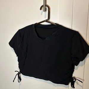 Black Women's Swimwear cropped Top